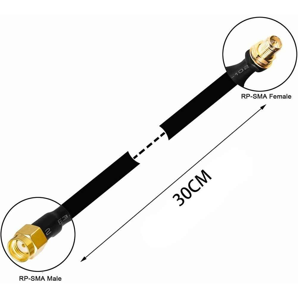 Cables - RP-SMA Helium Ultra Low Loss 30cm Flat Coax Cable